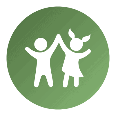 Icon of two children high fiving