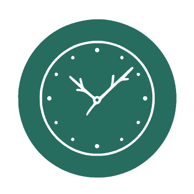 Hours icon clock with sticks for the hour and minute hands