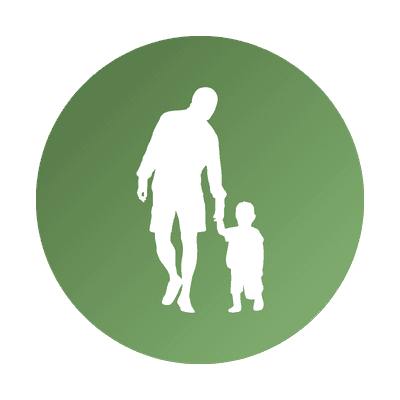 parent holding child's hand icon