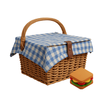 Picnic Basket with sandwich