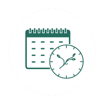 Schedule a Tour icon calendar with clock