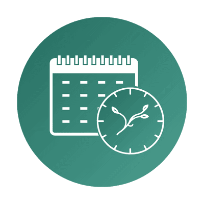 Schedule a Tour icon calendar with clock