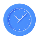 3d forest clock icon