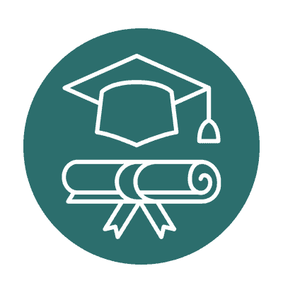 Experienced Educators Icon graduation cap and diploma