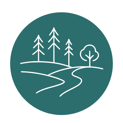 Sixteen Acres Icon forest trees with path